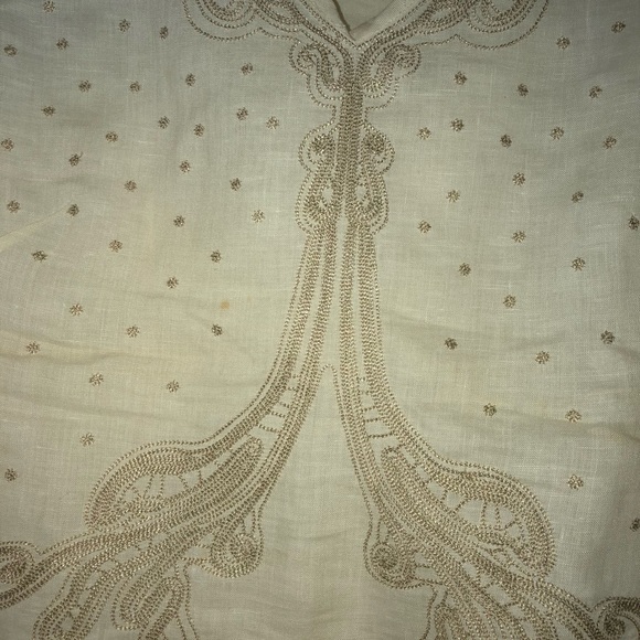 Embroidered linen top - Picture 2 of 6